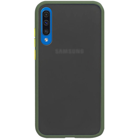 Аксессуар для смартфона Mobile Case Soft-touch with Color Buttons Green for Samsung Galaxy A30s/A50/A50s