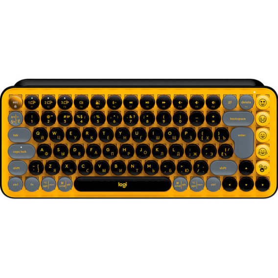 Клавиатура Logitech POP Keys Wireless Mechanical Keyboard Blast Yellow (920-010716)