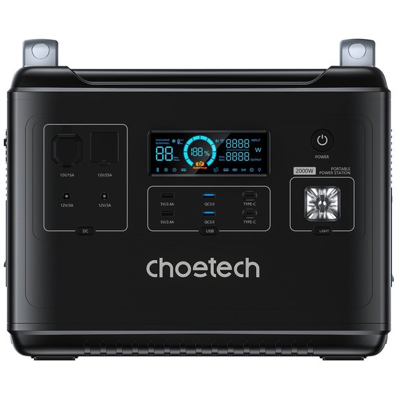 Зарядна станція Choetech 2000W 1997Wh Black (BS006)