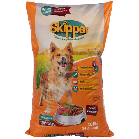 Сухий корм для собак SKIPPER яловичина та овочі 10 кг (5948308003499)