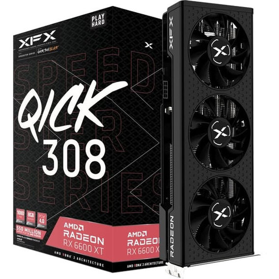 Видеокарта XFX Radeon RX 6600 XT Speedster QICK 308 (RX-66XT8LBDQ)
