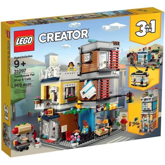 Конструктор LEGO Creator 3w1 Таунхаус с зоомагазином и кафе (31097)
