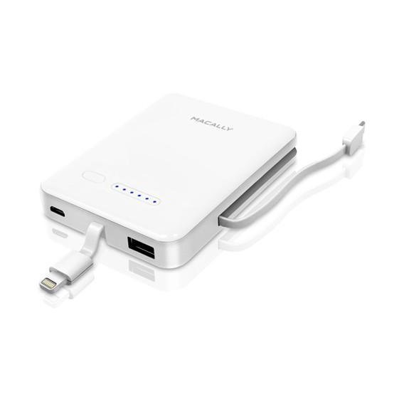 Внешний аккумулятор Macally Portable Battery Charger 3000mAh with Lightning/microUSB Connector White (MBP30L)