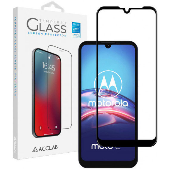 Аксессуар для смартфона ACCLAB Tempered Glass Full Glue Black for Motorola Moto G8 Power Lite