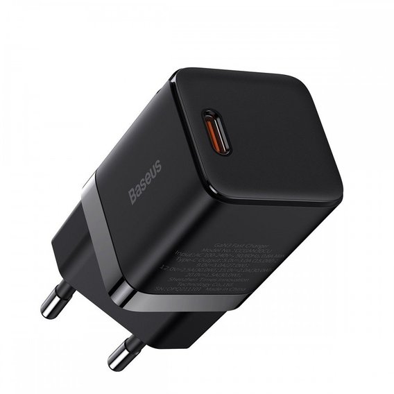 Зарядное устройство Baseus USB-C Wall Charger GaN3 1С 30W Black (CCGN010101)