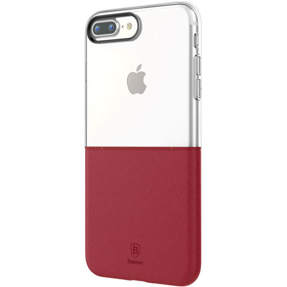 Аксессуар для iPhone Baseus Half of Half Red/Transparent (ARAPIPH7-RY09) for iPhone SE 2020/iPhone 8/iPhone 7