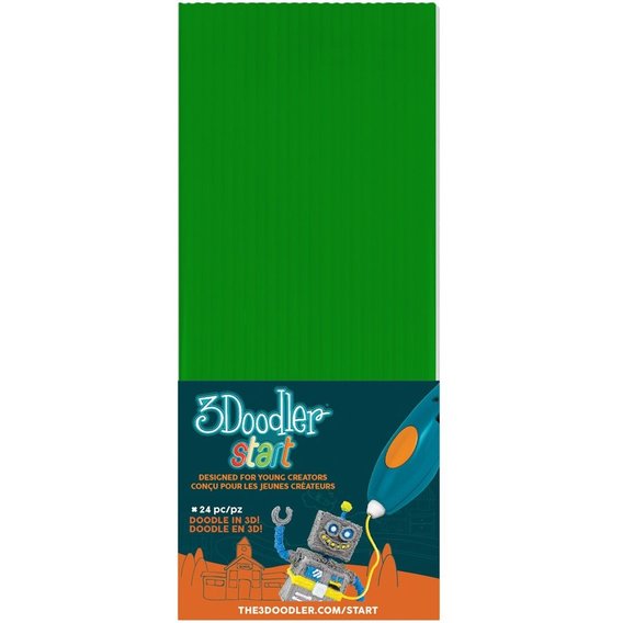 Набор стержней для 3D-ручки 3Doodler Start (зеленый, 24 шт)