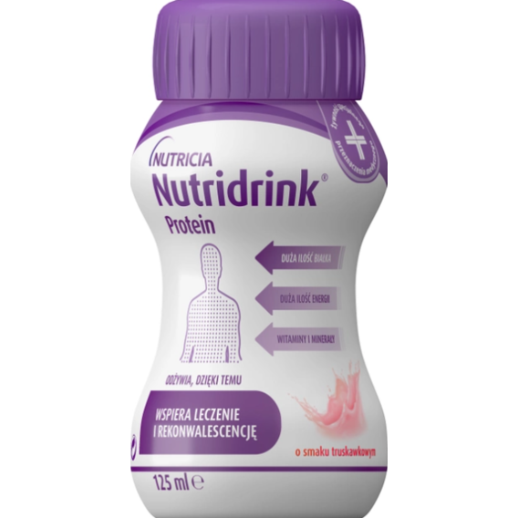 Энтеральное питание Nutricia Nutridrink Protein Strawberry со вкусом клубники 4х125 мл (8716900565380)