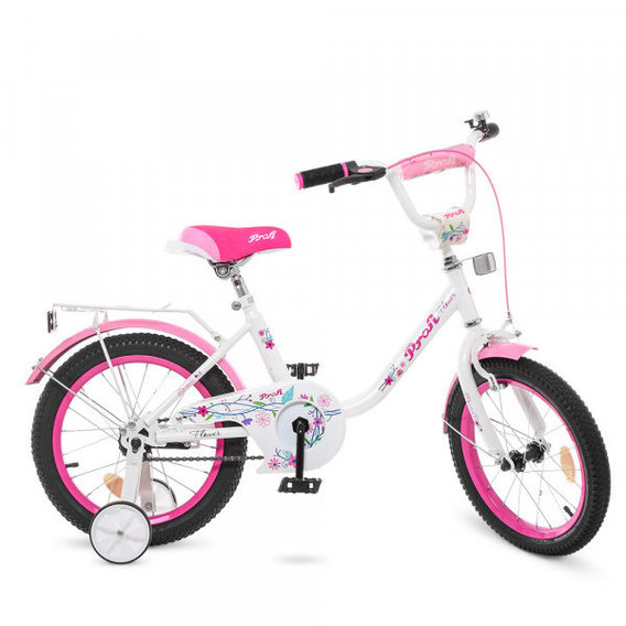 Велосипед детский 2-х кол. 16д. Profi Y1685 Flower (white/pink)