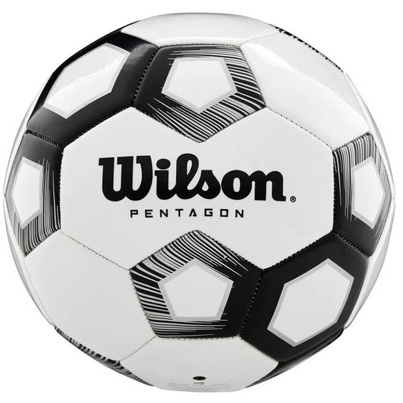 Мяч для игры Wilson Pentagon white/black футбольний size 5 (WTE8527XB05)