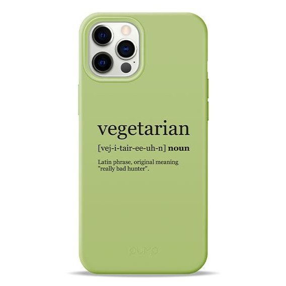 Аксессуар для iPhone Pump Silicone Minimalistic Case Vegetarian Wiki (PMSLMN12(6.1)-4/253) for iPhone 12/iPhone 12 Pro