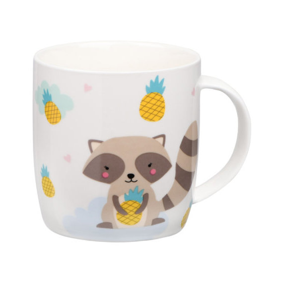 Чашка Ardesto Cute raccoon 350 мл (AR3415)