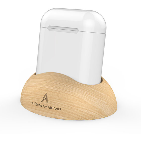 Держатель и док-станция AhaStyle Desk Holder Wooden (AHA-01160-CLR) for Apple AirPods