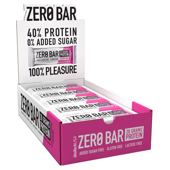 Протеиновые батончики ZERO Bar BioTechUSA 20х50 g / Marzipan