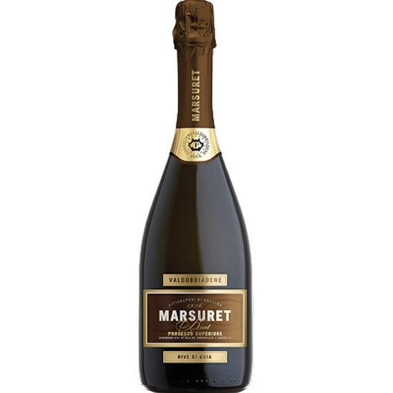 Игристое вино Marsuret Prosecco Rive Di Guia Valdobbiadene Superiore DOCG Extra Brut белое экстра брют 12% 0.75 (WHS8052439180381)