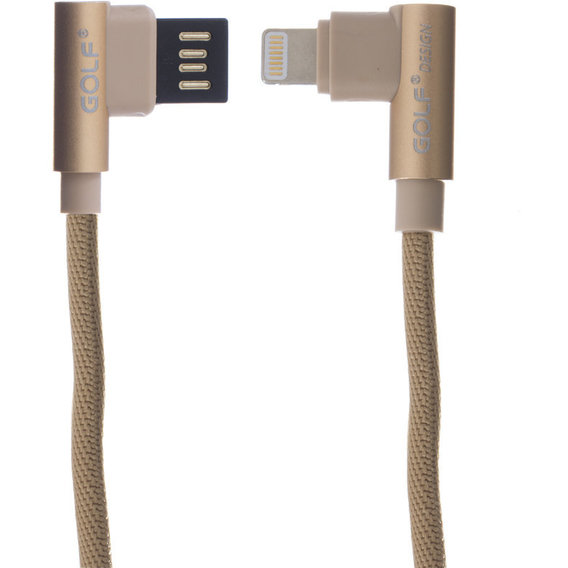 Кабель Golf USB Cable to Lightning Pudding Fast Charger 1m Gold (GC-48i)