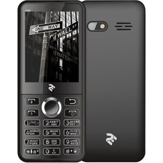 Мобильный телефон 2E E280 2018 DualSim Black (UA UCRF)