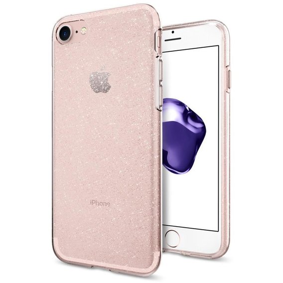 Аксессуар для iPhone Spigen Liquid Crystal Glitter Rose Quartz (042CS21419) for iPhone 8/iPhone 7