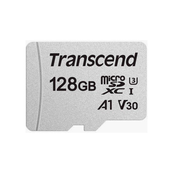 Карта памяти Transcend 128GB microSDXC Class 10 UHS-I U3 V30 A1 (TS128GUSD300S)