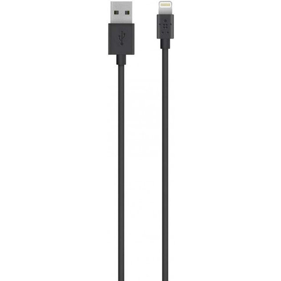 Кабель Belkin USB Cable to Lightning 2.4A 15cm Black (F8J023BT06INBLK)