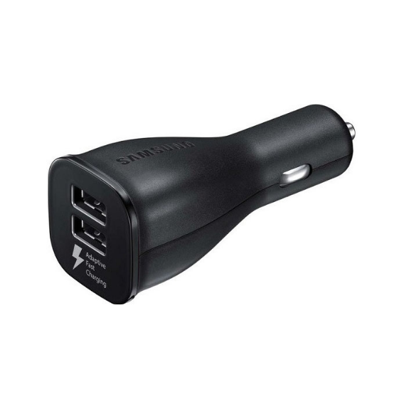 Зарядний пристрій Samsung USB Car Charger 2A 2xUSB Adaptive Fast Charging CLA with microUSB Cable Black