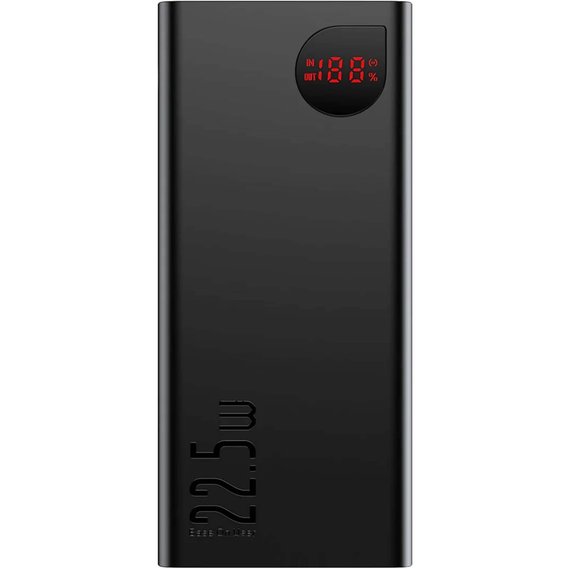Внешний аккумулятор Baseus Power Bank 40000mAh Adaman Metal Digital Display 22.5W QC3.0 PD3.0 Black (PPAD020101)
