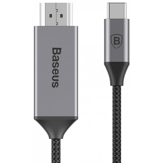 Кабель Baseus Cable USB-C to HDMI Male Adapter 1.8M Space Grey (CATSY-0G)