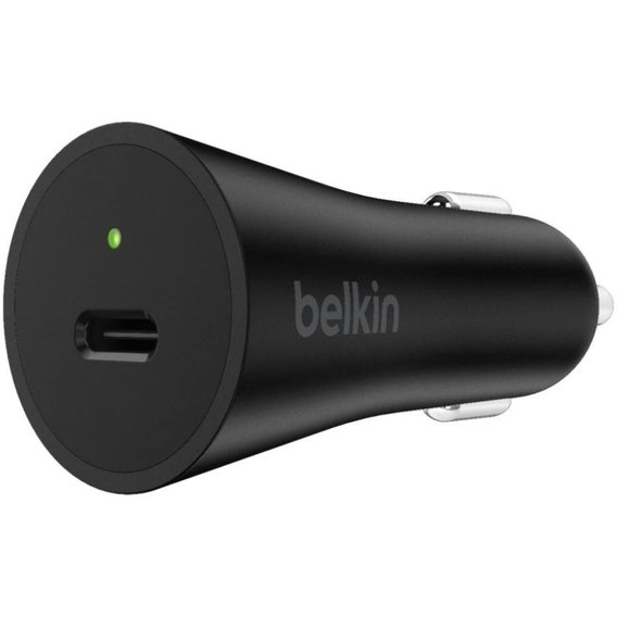 Зарядное устройство Belkin USB-C Car Charger BoostUp with Power Delivery 27W Black (F7U071BTBLK)