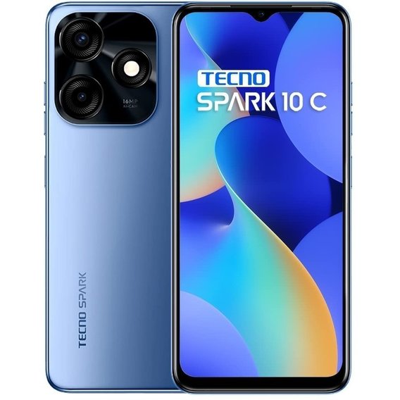 Смартфон Tecno Spark 10C (KI5m) 4/64GB Meta Blue (UA UCRF)
