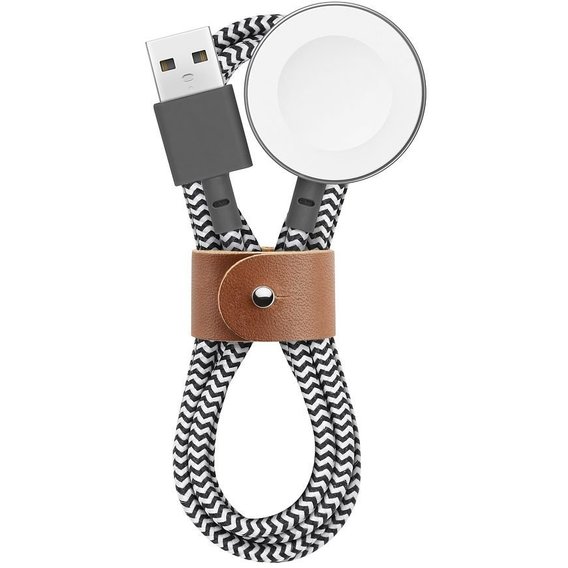 Аксессуар для Watch Native Union Magnetic Charging Cable Watch Belt 1.2m Zebra (BELT-AW-ZEB)