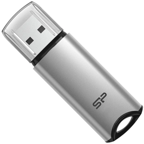 USB-флешка Silicon Power 64 GB Silicon M02 USB 3.2 Aluminum Silver (SP064GBUF3M02V1S)