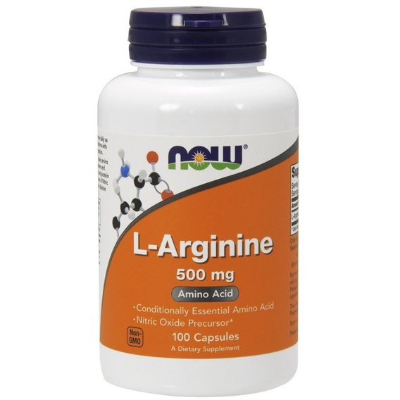 NOW Foods L-Arginine 500 mg Capsules 100 caps