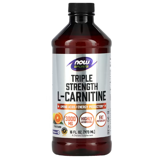 NOW Foods L-Carnitine Liquid 3000 mg 473 ml / 31 servings / Citrus