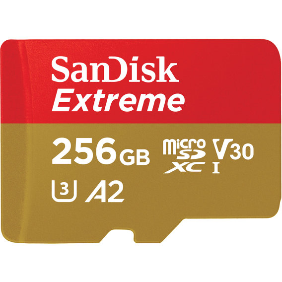 Карта памяти SanDisk 256GB microSDXC Class 10 UHS-I U3 V30 A2 Extreme (SDSQXAV-256G-GN6MN)
