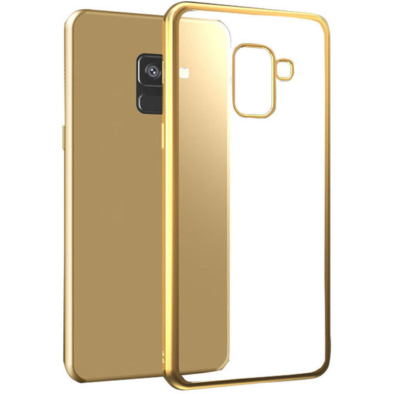 Аксессуар для смартфона TPU Case with Glossy Bumper Gold for Samsung A530 Galaxy A8 2018