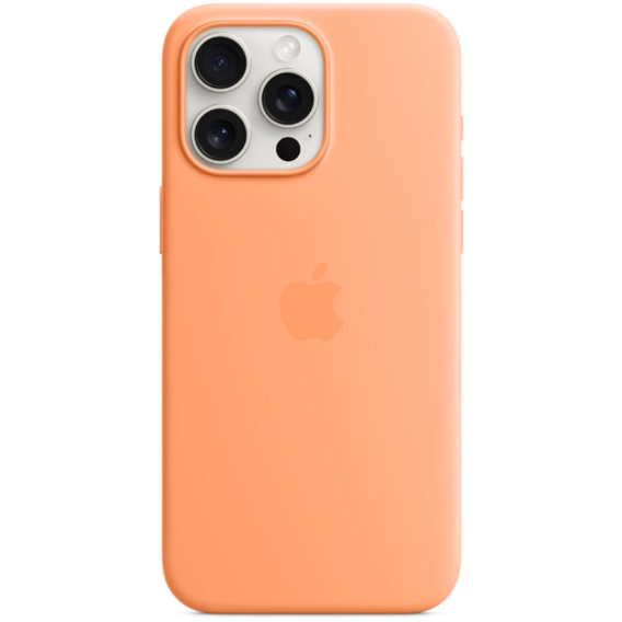 Аксессуар для iPhone TPU Silicone Case with Animation & MagSafe Orange Sorbet for iPhone 15 Pro Max