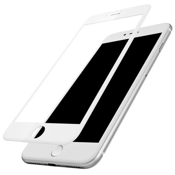 Аксессуар для iPhone Baseus Tempered Glass Silk Screen 0.2mm White (SGAPIPH8P-ASL02 / SGAPIPH7P-ASL02) for iPhone 8 Plus/iPhone 7 Plus