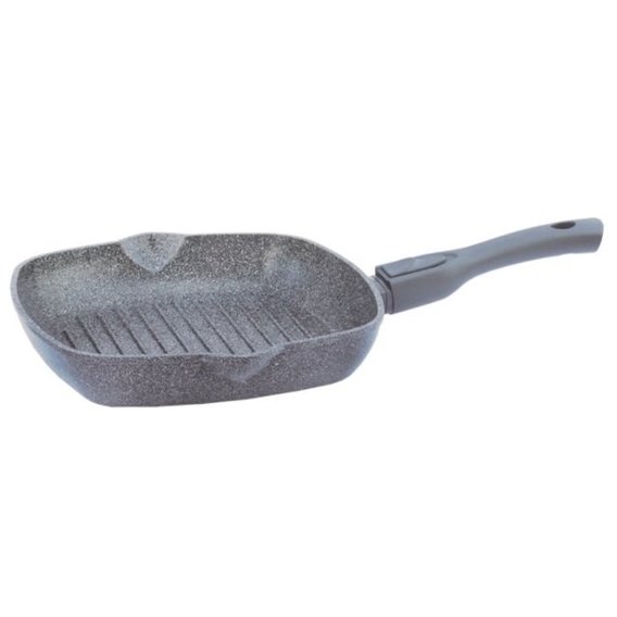 Сковорода-гриль Биол Granite Gray б/кр, съемная ручка, 26х26 см (26144P)