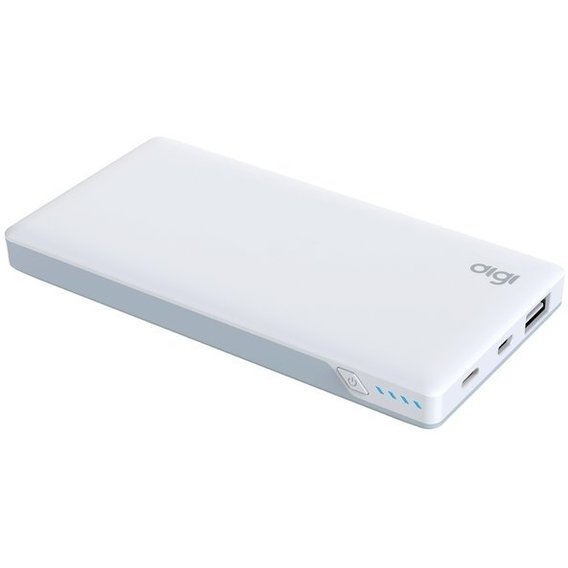 Зовнішній акумулятор DIGI Power Bank LI-107 QC 2.0 10000mAh White (LI-107)