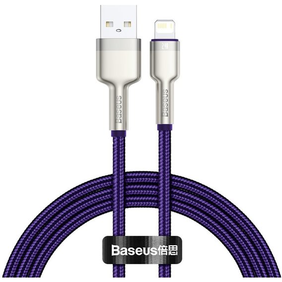 Кабель Baseus USB Cable to Lightning Cafule Metal 2.4A 1m Purple (CALJK-A05)