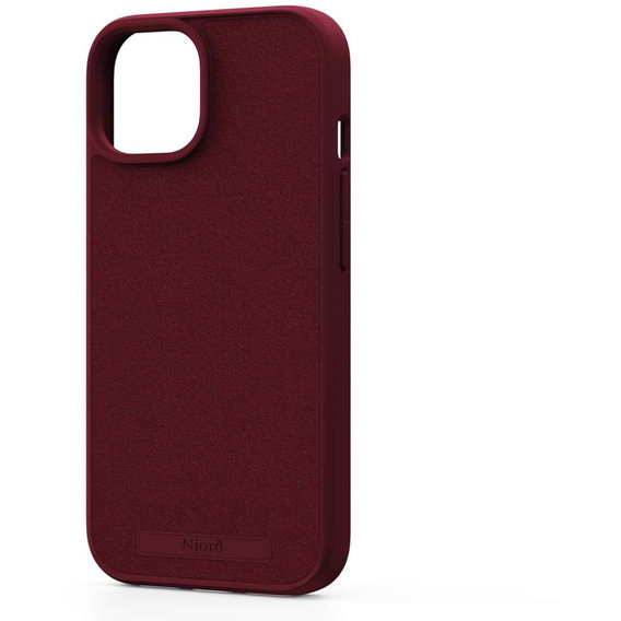 Аксессуар для iPhone Njord Suede MagSafe Case Crimson Red (NA51SU11) for iPhone 15