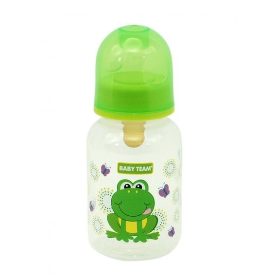 Бутылочка с латексной соской Baby Team 125 мл 0+ (1300 жабка)