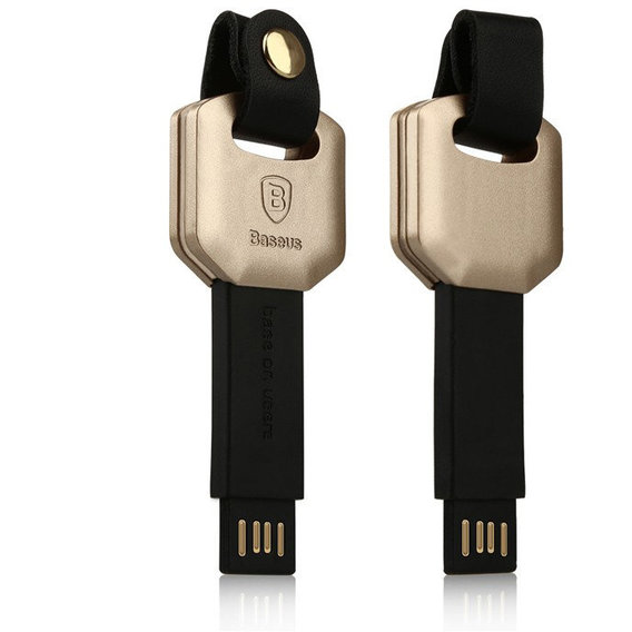 Адаптер Baseus Adapter USB to Lightning Toon Key 7cm Golden/Black