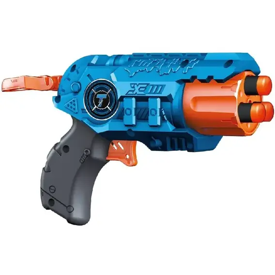 Іграшковий пістолет Turbo Attack Force з барабаном та м'якими кулями 4 шт. (ВТ301)