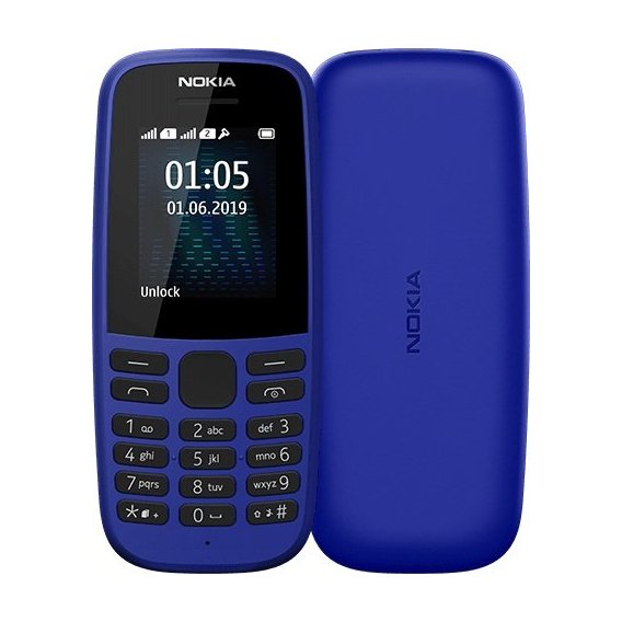 Мобильный телефон Nokia 105 Dual Sim 2019 Blue (UA UCRF)