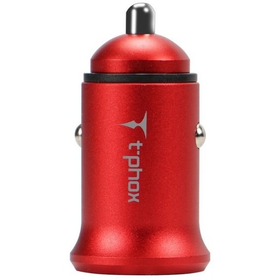 Зарядное устройство T-PHOX USB Car Charger 2xUSB 3.1A Red (Zega Red)