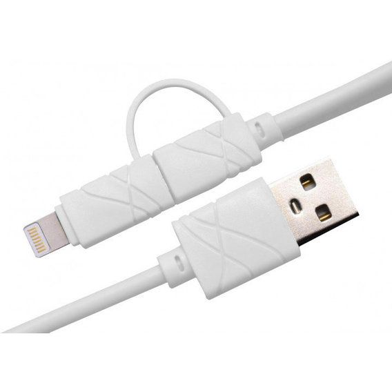 Кабель XOKO USB Cable to Lightning/microUSB 1m White (SC-210-WH)
