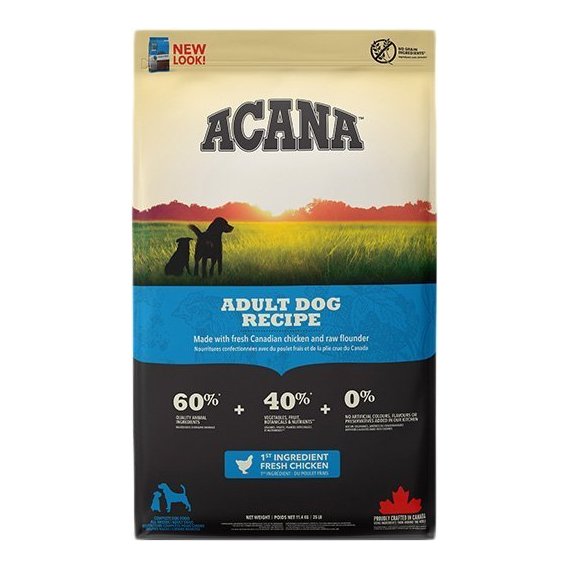 Сухой корм ACANA Adult Dog Recipe для собак всех пород со вкусом курицы 11.4 кг (a52511)