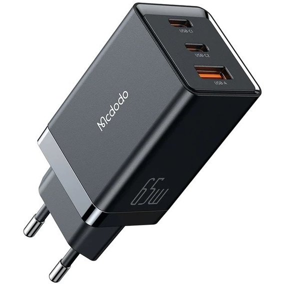 Зарядное устройство Mcdodo Wall Charger 2xUSB-C+USB CH-1540 GaN5 Mini 65W Black