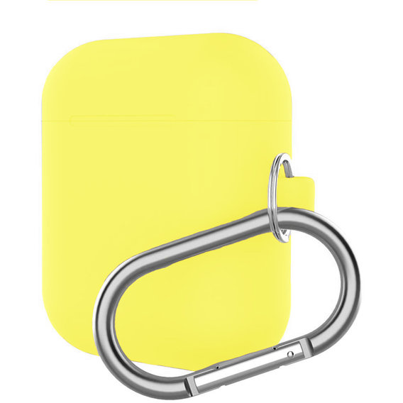 Чехол для наушников TPU Case with Belt Yellow for Apple AirPods